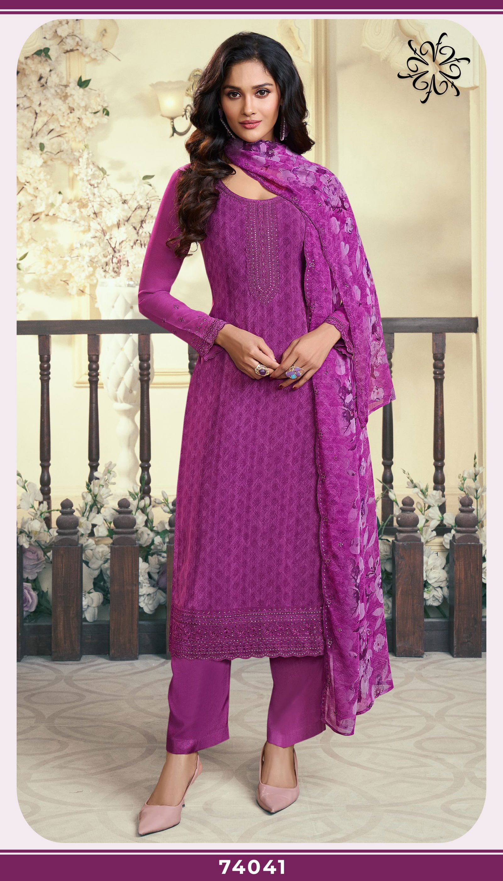 Silkina Royal Crepe 47 By Vinay Embroidery Designer Salwar Kameez Online Wholesale